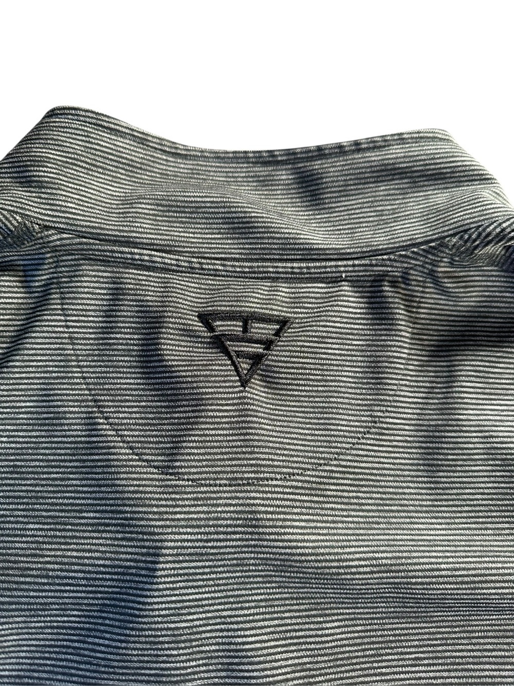 Maelreg Men's Grey Stripe Performance Quarter-Zip Pullover 3XL - Picture 10 of 10